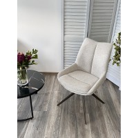Стул ОСКАР (OSKAR) 360град, цвет БЕЖЕВЫЙ(KN01-05/BZ1046-11),ткань/ШОКОЛАДНОЕ ЗОЛОТО каркас, ®DISAUR