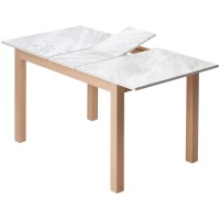 Стол TME-6931 MBH белый мрамор SWEDEN / MILKY WHITE