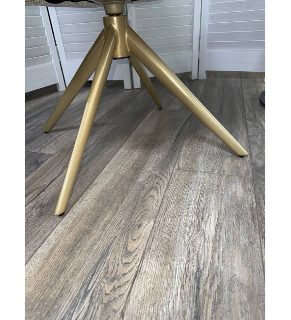 Стул ПОНТУС (PONTUS) 360 град, цвет КРЕМОВЫЙ (RIELY-111/PRESENT-120)/ ШАМПАНЬ каркас, ®DISAUR