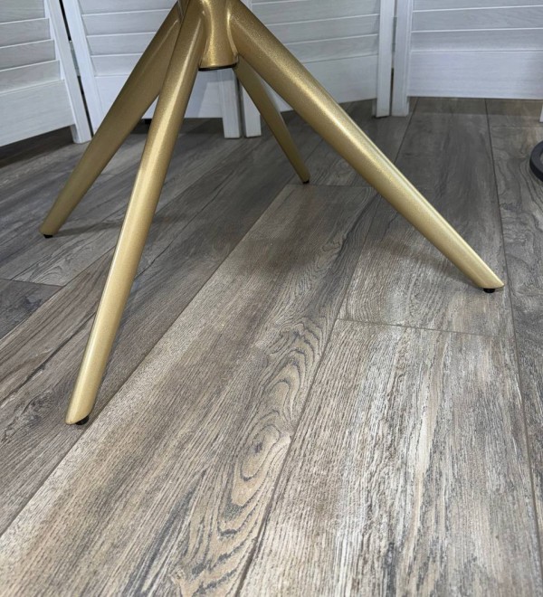 Стул ПОНТУС (PONTUS) 360 град, цвет КРЕМОВЫЙ (RIELY-111/PRESENT-120)/ ШАМПАНЬ каркас, ®DISAUR