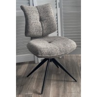 Стул ДЕЛИ (DELI) 360 град, цвет СЕРЫЙ H300126-3, ткань / ЧЕРНЫЙ каркас, ®DISAUR