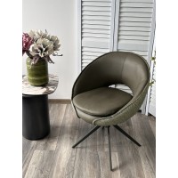 Стул АНАБЕЛЬ (ANABEL 360 град. поворот Зеленый F07-003-01 / MONTECRISTO 8421 / серый каркас, ®DISAUR