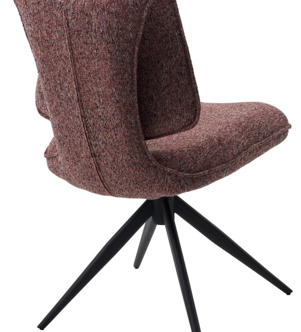 Стул ДЕЛИ (DELI) 360 град, цвет БРУСНИЧНЫЙ H300126-9 , ткань / ЧЕРНЫЙ каркас, ®DISAUR