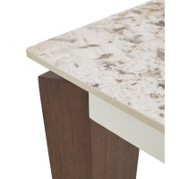 Стол ЭЗМИР (ESMIR) 180 цвет ПАНДОРА (GLOSS LUXURY PANDORA SOLID CERAMIC) / ОРЕХ, ®DISAUR