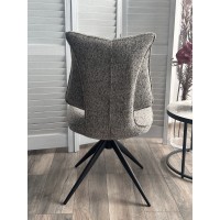 Стул ДЕЛИ (DELI) 360 град, цвет СЕРЫЙ H300126-3, ткань / ЧЕРНЫЙ каркас, ®DISAUR