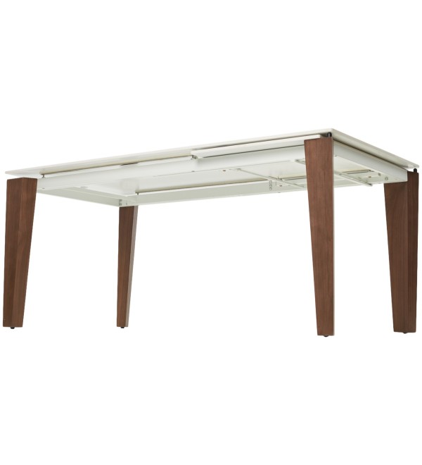 Стол ЭЗМИР (ESMIR) 180 цвет АРАБЕСКАТО (MATTE ARABESCATO SOLID CERAMIC) / ОРЕХ, ®DISAUR