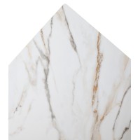 Стол БЭТИС (BETIS) 180 цвет Мрамор (MATTE GILDED WHITE SOLID CERAMIC) / Орех (WALNUT), ®DISAUR