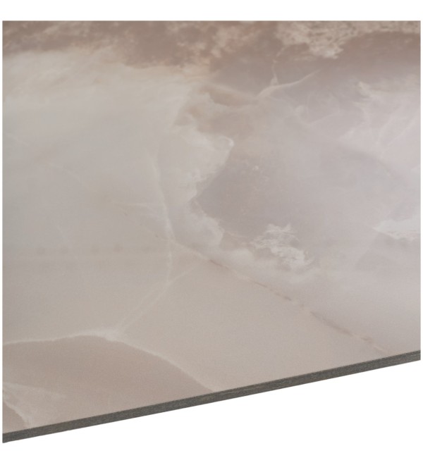 Стол ЭДЕР (EDER) 160 цвет АМБЕР ЖАДЕ (GLOSS AMBER JADE SOLID CERAMIC) / ОРЕХ, ®DISAUR