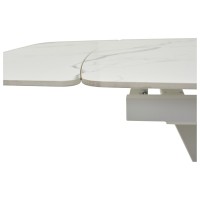 Стол АЛАТРИ (ALATRI) 120 цвет БЕЛЫЙ МРАМОР ГЛЯНЦ. (GLOSS STATUARIO WHITE), керамика / БЕЛЫЙ, ®DISAUR