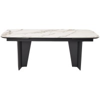 Стол МИККЕЛ (MIKKEL) 200 цвет TL-188, испанская керамика / ЧЕРНЫЙ, ®DISAUR