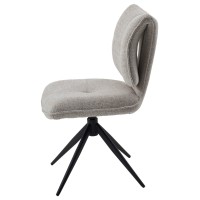 Стул ДЕЛИ (DELI) 360 град, цвет БЕЖЕВЫЙ H300126-2, ткань / ЧЕРНЫЙ каркас, ®DISAUR