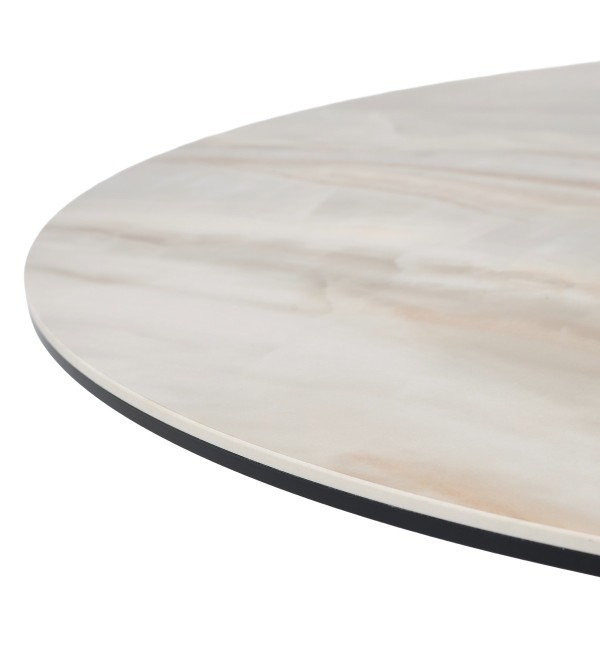 Стол ВЕНТО (VENTO) 280 ТОПАЗ TL-617, испанская керамика/ Коричневый графит каркас, ®DISAUR