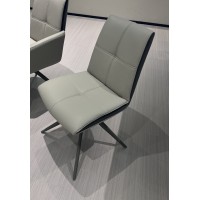 Стул ВИГГЕ (VIGGE) 360 град. поворот.  HF017-11 / HF017-12 Бежевый, экокожа / Черный каркас, ®DISAUR