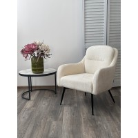 Кресло АРГОС (ARGOS) 3018-01 белый, шенилл / черный каркас, ®DISAUR