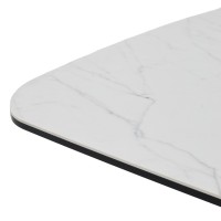Стол ЛУССО (LUSSO) 200 БЕЛЫЙ МРАМОР TL-326, испанская керамика / Теплый графит каркас, ®DISAUR