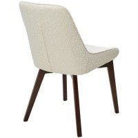 Стул КРИСТИАН (CRISTIAN) цвет БЕЛЫЙ White A2635-1A, букле / орех, ®DISAUR