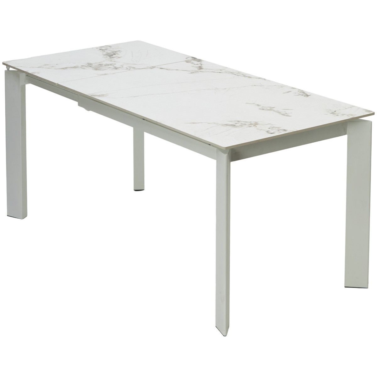 Стол КОРНЕР (CORNER) 120 цвет ГОЛДЕН ЖАДЕ (GLOSS GOLDEN JADE SOLID CERAMIC) / БЕЛЫЙ, ®DISAUR