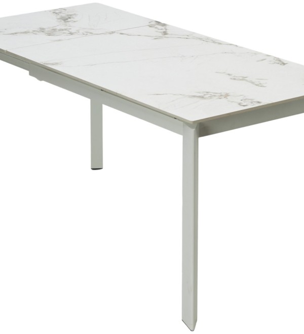 Стол КОРНЕР (CORNER) 120 цвет ГОЛДЕН ЖАДЕ (GLOSS GOLDEN JADE SOLID CERAMIC) / БЕЛЫЙ, ®DISAUR