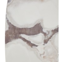 Стол кофейный ДЭГ (DAG) цвет FENDI WHITE керамика на стекле/массив/ МДФ, дубовый шпон ®DISAUR