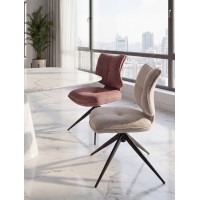 Стул ДЕЛИ (DELI) 360 град, цвет БРУСНИЧНЫЙ H300126-9 , ткань / ЧЕРНЫЙ каркас, ®DISAUR