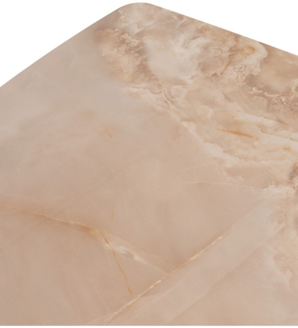 Стол РИВОЛИ (RIVOLI) 140 цвет АМБЕР ЖАДЕ (GLOSS AMBER JADE SOLID CERAMIC) / ЧЕРНЫЙ, ®DISAUR