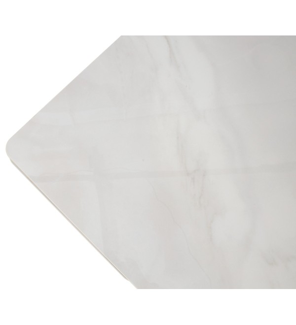 Стол ШЕРЛ  220 цвет ОНИКС (CRYSTAL ONIX BIANCO), керамика / Латте каркас