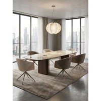 Стул ГИССЕН (GISSEN) 360 град., цвет ЛАТТЕ RIELY-111 / V885-3, ткань / ЛАТТЕ, ®DISAUR