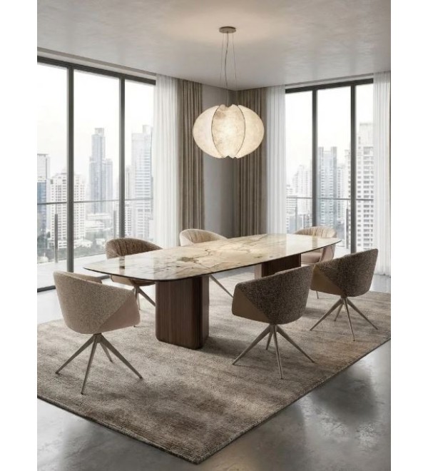 Стул ГИССЕН (GISSEN) 360 град., цвет ЛАТТЕ RIELY-111 / V885-3, ткань / ЛАТТЕ, ®DISAUR