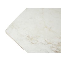 Стол ПУАНТО 200 цвет КРЕМ (BRECHA CREMA ELEGANCE), керамика / Латте каркас
