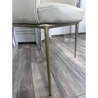 Стул БРУНО (BRUNO) цвет МОЛОЧНЫЙ Milk T1-02, экокожа / шампань, ®DISAUR