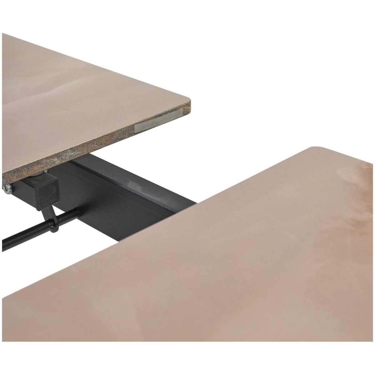 Стол КОРНЕР (CORNER) 120 цвет АМБЕР ЖАДЕ (GLOSS AMBER JADE SOLID CERAMIC) / ЧЕРНЫЙ, ®DISAUR