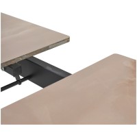 Стол КОРНЕР (CORNER) 120 цвет АМБЕР ЖАДЕ (GLOSS AMBER JADE SOLID CERAMIC) / ЧЕРНЫЙ, ®DISAUR