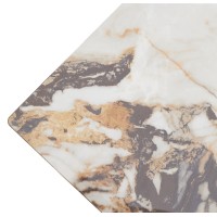 Стол АСЕРРА-1 (ACERRA-1) 160 цвет ГРАНД ЖАДЕ (GLOSS GRAND JADE, керамика/ ШАМПАНЬ, ®DISAUR