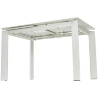 Стол КОРНЕР (CORNER) 120 цвет ГОЛДЕН ЖАДЕ (GLOSS GOLDEN JADE SOLID CERAMIC) / БЕЛЫЙ, ®DISAUR