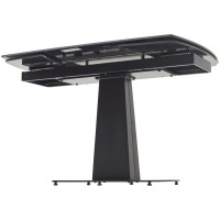 Стол БАЛД (BALDE)120 цвет ЧЕРНЫЙ МРАМОР МАТОВЫЙ (MATT BLACK MARBLE SOLID CERAMIC)/ ЧЕРНЫЙ, ®DISAUR