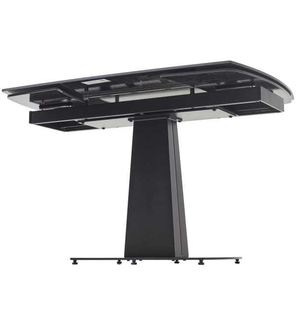Стол БАЛД (BALDE)120 цвет ЧЕРНЫЙ МРАМОР МАТОВЫЙ (MATT BLACK MARBLE SOLID CERAMIC)/ ЧЕРНЫЙ, ®DISAUR