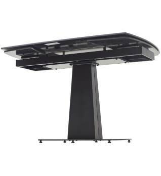 Стол БАЛД (BALDE)120 цвет ЧЕРНЫЙ МРАМОР МАТОВЫЙ (MATT BLACK MARBLE SOLID CERAMIC)/ ЧЕРНЫЙ, ®DISAUR