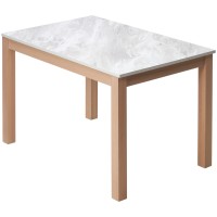 Стол TME-6931 MBH белый мрамор SWEDEN / MILKY WHITE