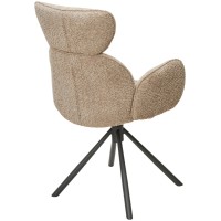 Стул ВАРДИ (VARDY) 360 град.поворот. бежевый букле XD841-06 / Серый, ®DISAUR