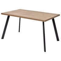 Стол БРИК М (BRICK M) 140 Дуб Канзас/ Черный