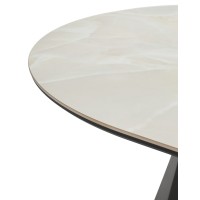Стол ОРФЕЙ  240 нераскладной цвет ОНИКС (ONYX SABLE PULIDO), керамика / Черный каркас