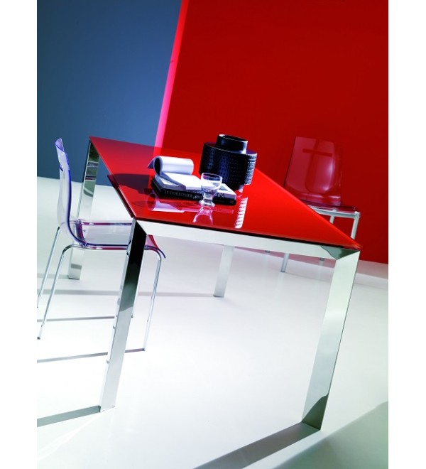 Стол SIRIO (42,38G) 110/150х75хН75 см (G093 LEGS/ M089 FRAME/C152 черн глянц ст)