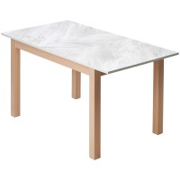 Стол TME-6931 MBH белый мрамор SWEDEN / MILKY WHITE