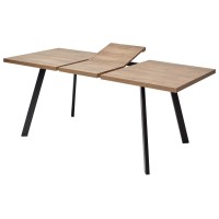 Стол БРИК М (BRICK M) 120 Дуб Канзас/ Черный