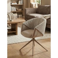 Стул ГИССЕН (GISSEN) 360 град., цвет ЛАТТЕ RIELY-111 / V885-3, ткань / ЛАТТЕ, ®DISAUR