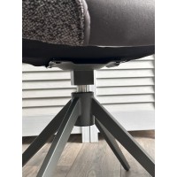 Стул АНАБЕЛЬ (ANABEL) 360 град. поворот Черный  Maison 99# / OTE COBBLE 457 / серый каркас, ®DISAUR