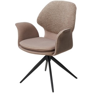Стул ЛЕННЕ (LENNE) 360 град. поворот., цвет ЛАТТЕ MILAN-430/ MOHAIR-440, ткань/ Черный, ®DISAUR
