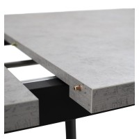 Стол КАНЗАС 120 БЕТОН ЧИКАГО св.серый / Черный каркас
