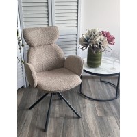 Стул ВАРДИ (VARDY) 360 град.поворот. бежевый букле XD841-06 / Серый, ®DISAUR