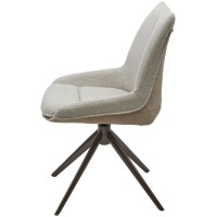 Стул ОСКАР (OSKAR) 360град, цвет БЕЖЕВЫЙ(KN01-05/BZ1046-11),ткань/ШОКОЛАДНОЕ ЗОЛОТО каркас, ®DISAUR